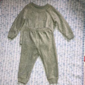 Gap aqua green corduroy set (12-18 months) unisex